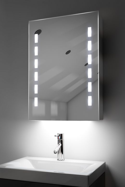 Kara demister bathroom cabinet with ambient under lighting