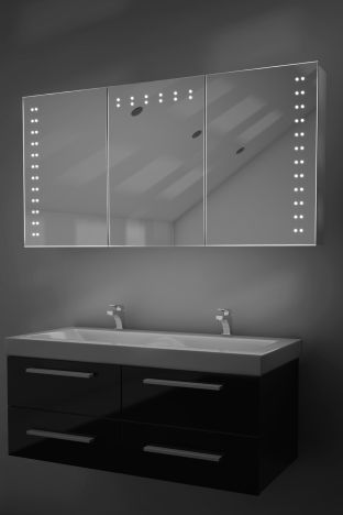 Aletha demister bathroom cabinet with Bluetooth audio